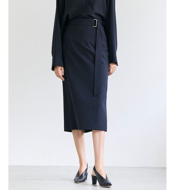 BEIGE,「【セットアップ対応】SPHENE / スクエアDカンIラインスカート」|スカート|Navy