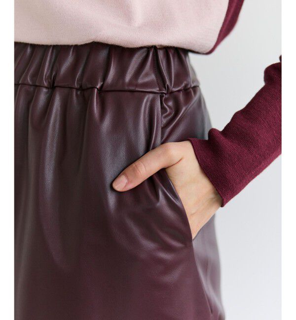 BEIGE,「HYAL / フェイクレザーカービーラインイージーパンツ」|その他|