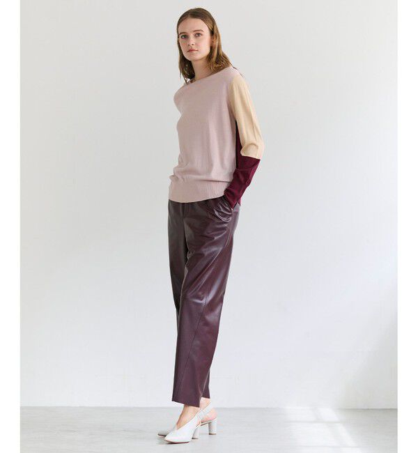 BEIGE,「HYAL / フェイクレザーカービーラインイージーパンツ」|その他|