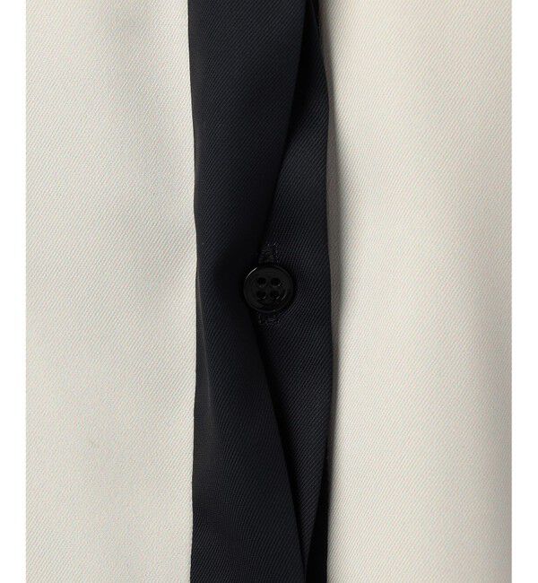 BEIGE,「GADE / モノトーンドット柄バンドカラーブラウス」|シャツ・ブラウス|