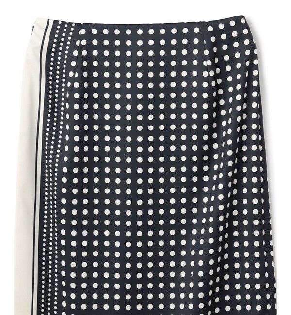BEIGE,「GADE / モノトーンドット柄ラップ風スカート」|スカート|