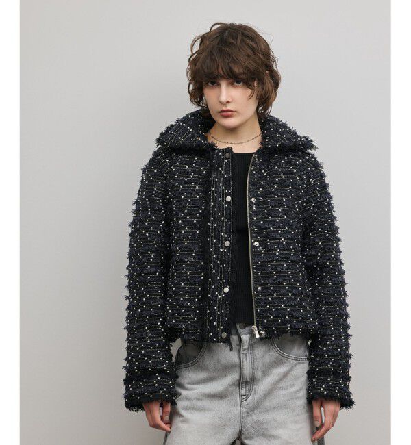 GRACE CONTINENTAL「ツイードダウンジャケット」|ダウン|