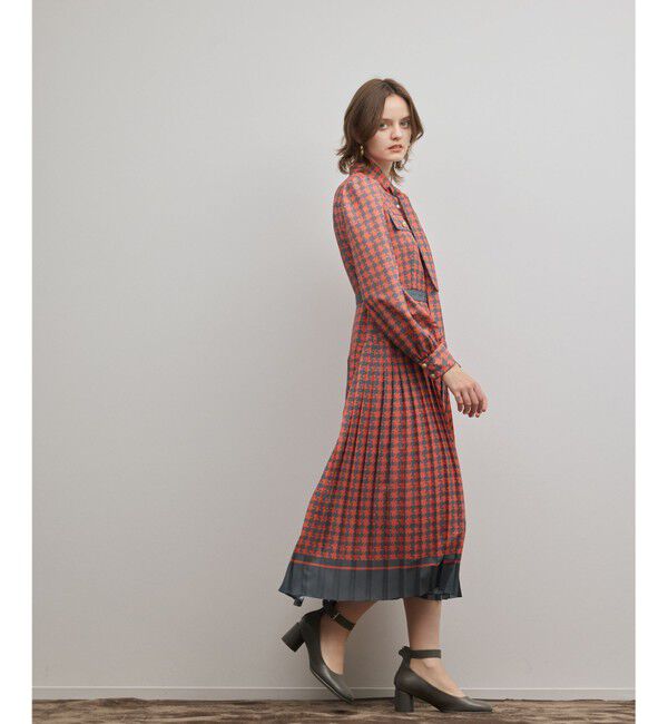 Diagram「バイカラーチェックプリントワンピース」|ワンピース|