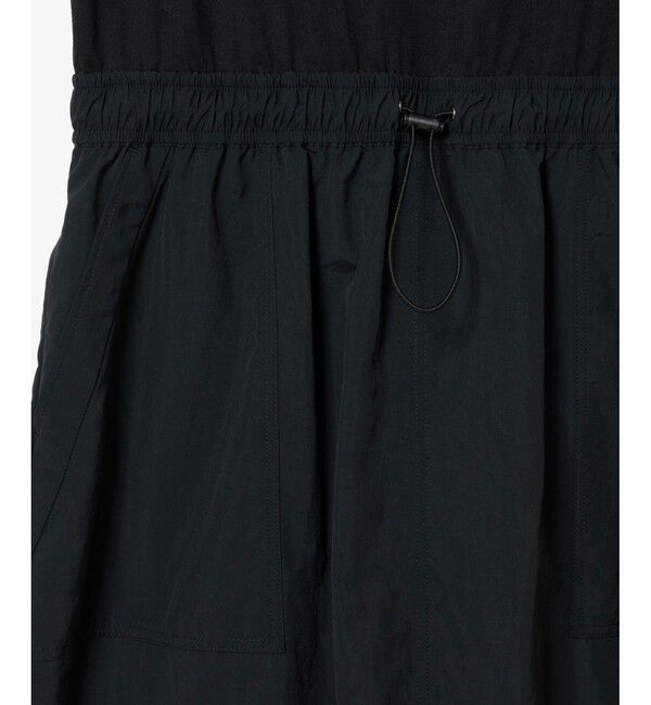 LACOSTE「異素材切り替え バルーンシルエット コンビネーションノースリーブドレス ワンピース」|ワンピース|