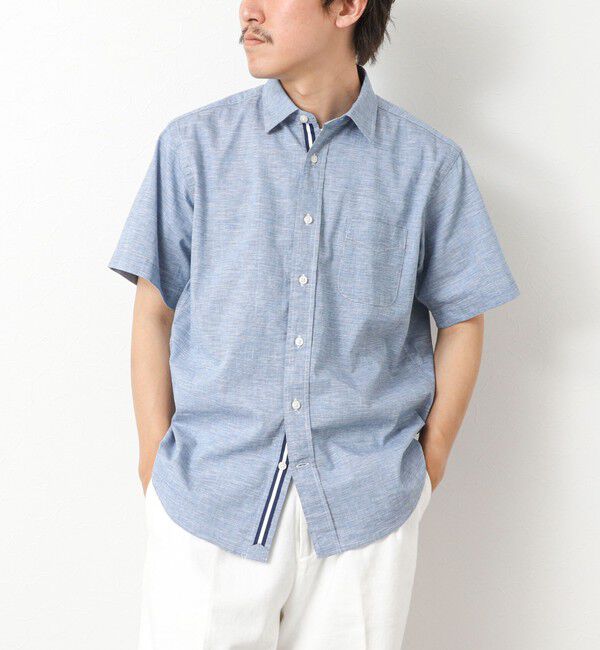 NOLLEY'S goodman「綿麻レギュラーカラー テープシャツ 25SS」|シャツ・ブラウス|