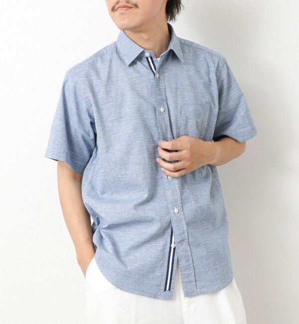 NOLLEY'S goodman「綿麻レギュラーカラー テープシャツ 25SS」|シャツ・ブラウス|