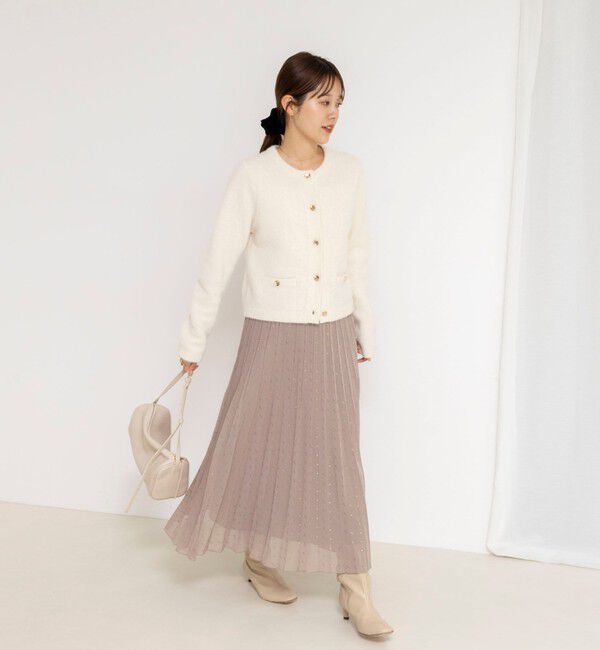 NOLLEY'S「ウォッシャブルラメカットドビープリーツスカート」|スカート|