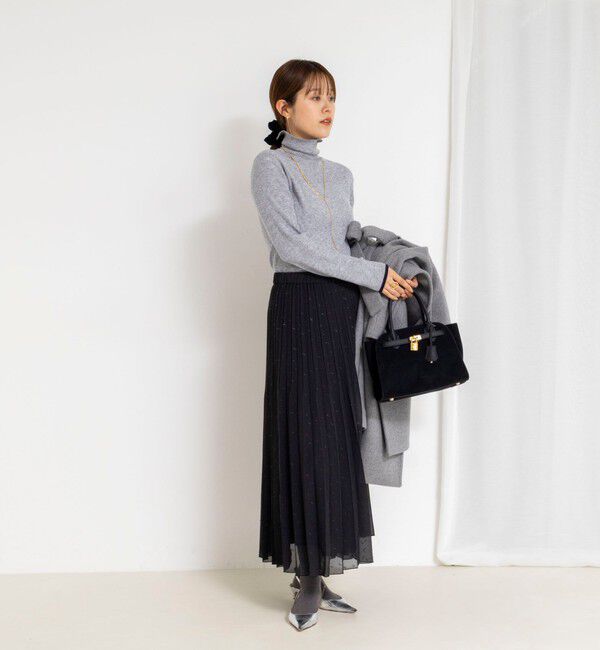 NOLLEY'S「ウォッシャブルラメカットドビープリーツスカート」|スカート|