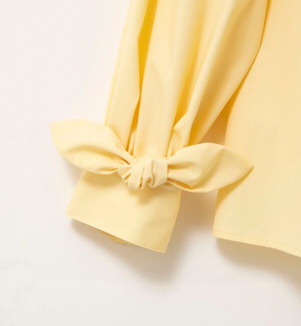 NOLLEY'S「ウォッシャブル袖リボン付きボリュームシャツ」|シャツ・ブラウス|