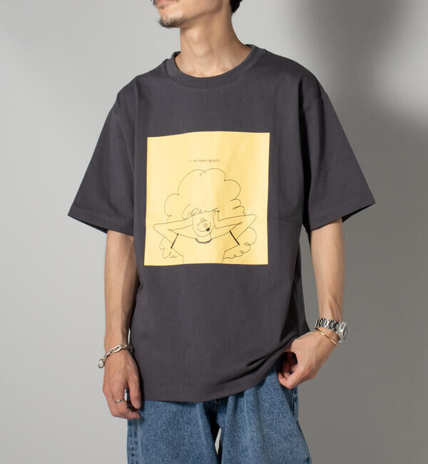 GLOSTER「イラストレーター"オガワ＠ogwillust"コラボTシャツ『I&rsquo;ｍ freaking out』」|Tシャツ・カットソー|