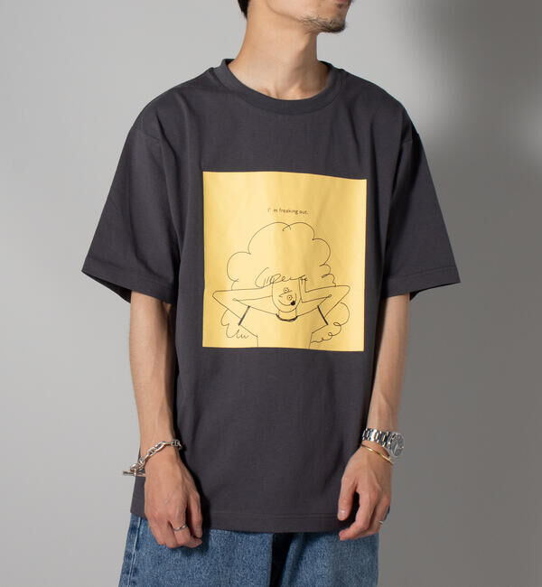 GLOSTER「イラストレーター"オガワ＠ogwillust"コラボTシャツ『I&rsquo;ｍ freaking out』」|Tシャツ・カットソー|