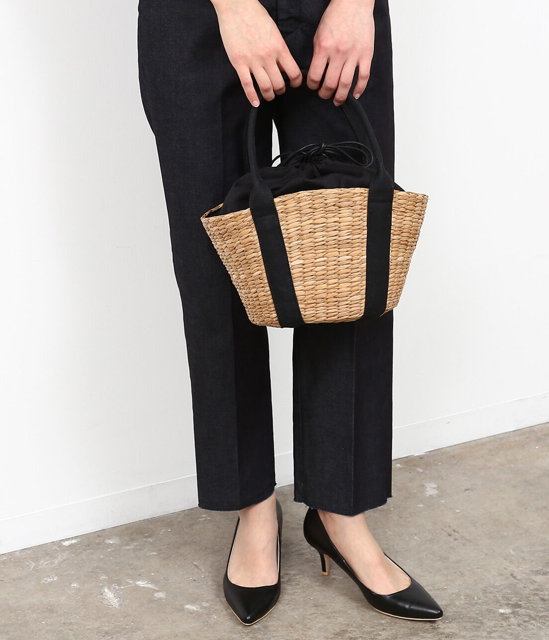 SALON adam et rope'「【COTTO】BASKET S」|かごバッグ|ブラック(01)