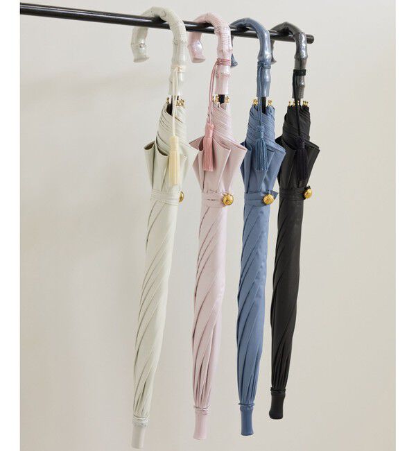 ROPE「【晴雨兼用・高機能】スライド式 ショートバンブーパラソル【UVカット/遮光・遮熱・防水効果】」|傘|
