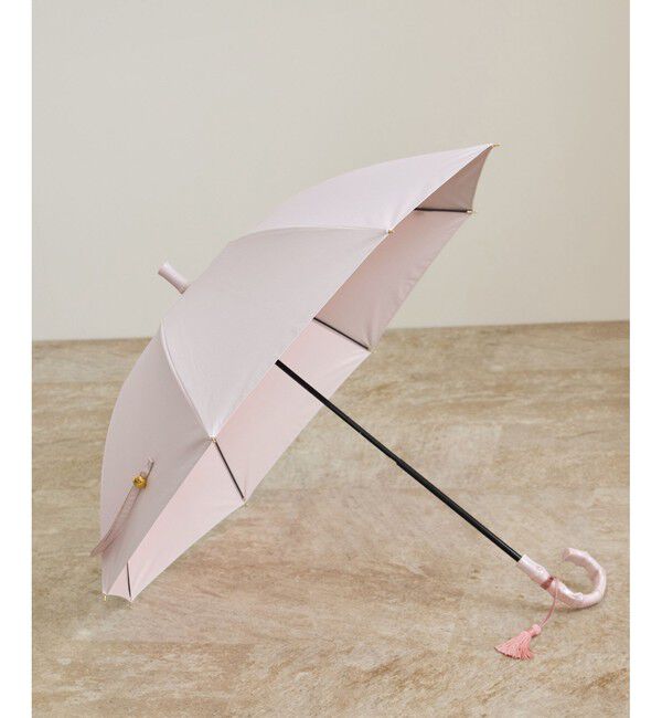 ROPE「【晴雨兼用・高機能】スライド式 ショートバンブーパラソル【UVカット/遮光・遮熱・防水効果】」|傘|