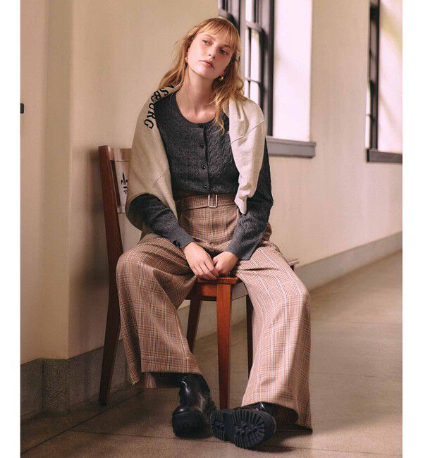 VIS「【新色追加】【POLO BCS】VIS別注ミニケーブルコンパクトニットカーディガン」|カーディガン|