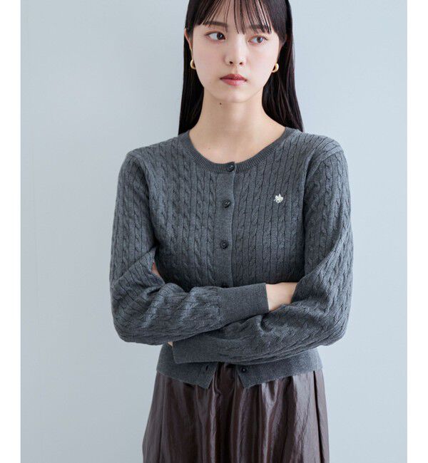 VIS「【新色追加】【POLO BCS】VIS別注ミニケーブルコンパクトニットカーディガン」|カーディガン|