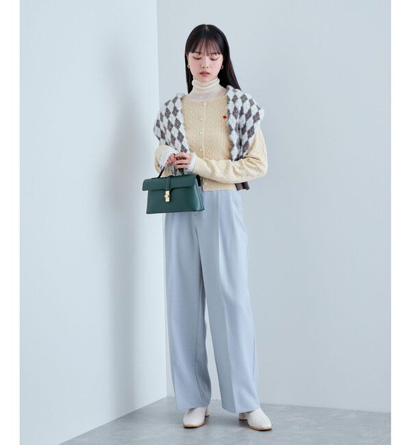 VIS「【新色追加】【POLO BCS】VIS別注ミニケーブルコンパクトニットカーディガン」|カーディガン|