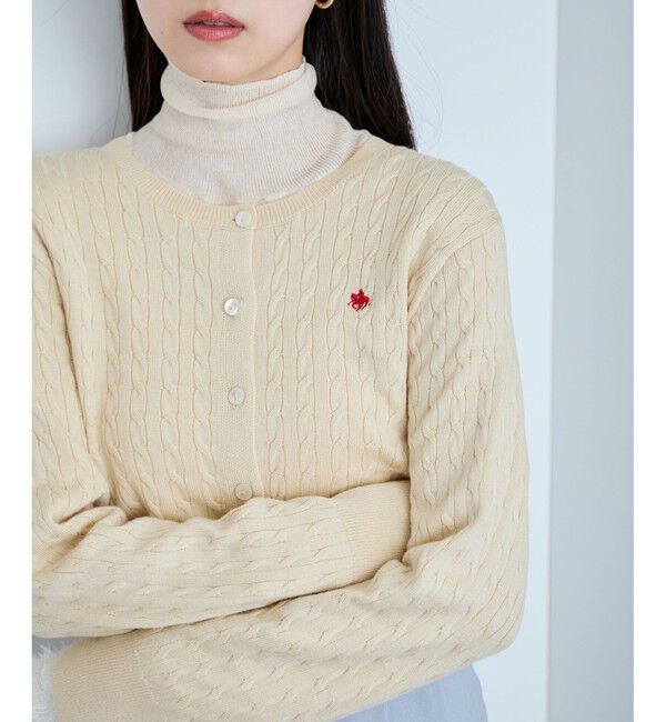 VIS「【新色追加】【POLO BCS】VIS別注ミニケーブルコンパクトニットカーディガン」|カーディガン|