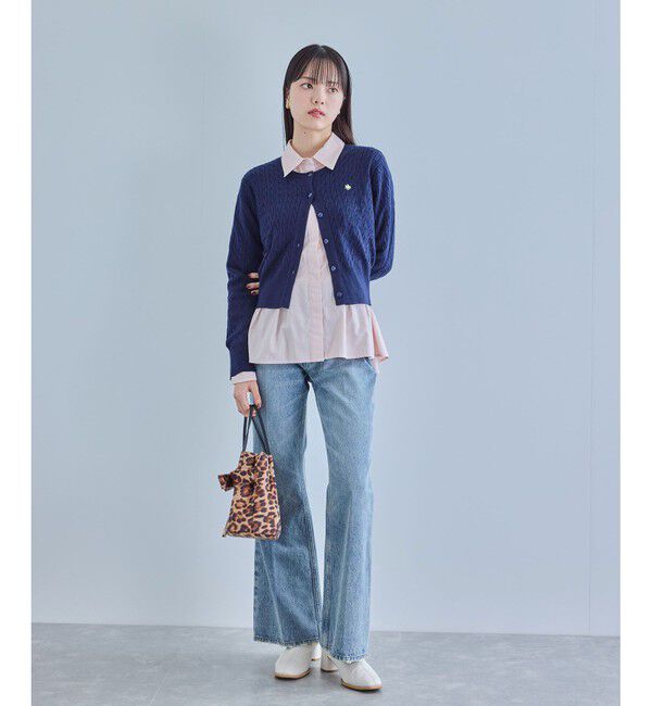 VIS「【新色追加】【POLO BCS】VIS別注ミニケーブルコンパクトニットカーディガン」|カーディガン|