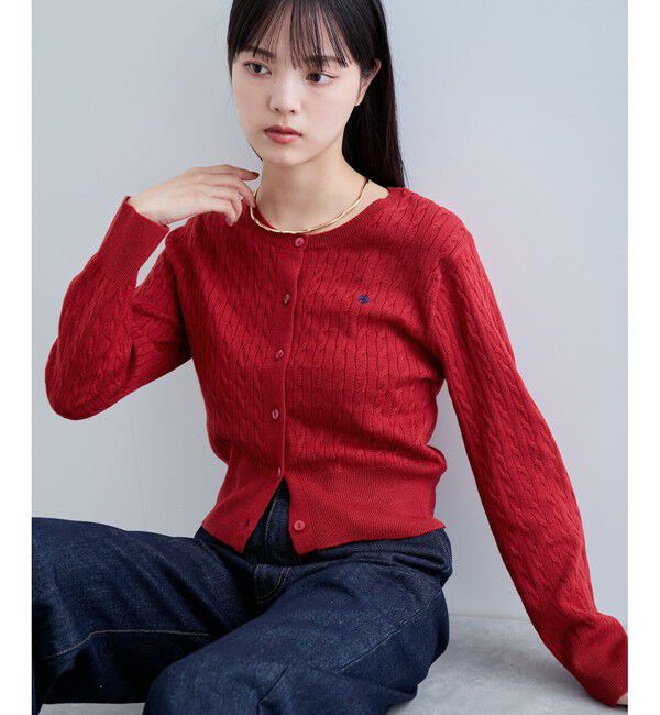 VIS「【新色追加】【POLO BCS】VIS別注ミニケーブルコンパクトニットカーディガン」|カーディガン|