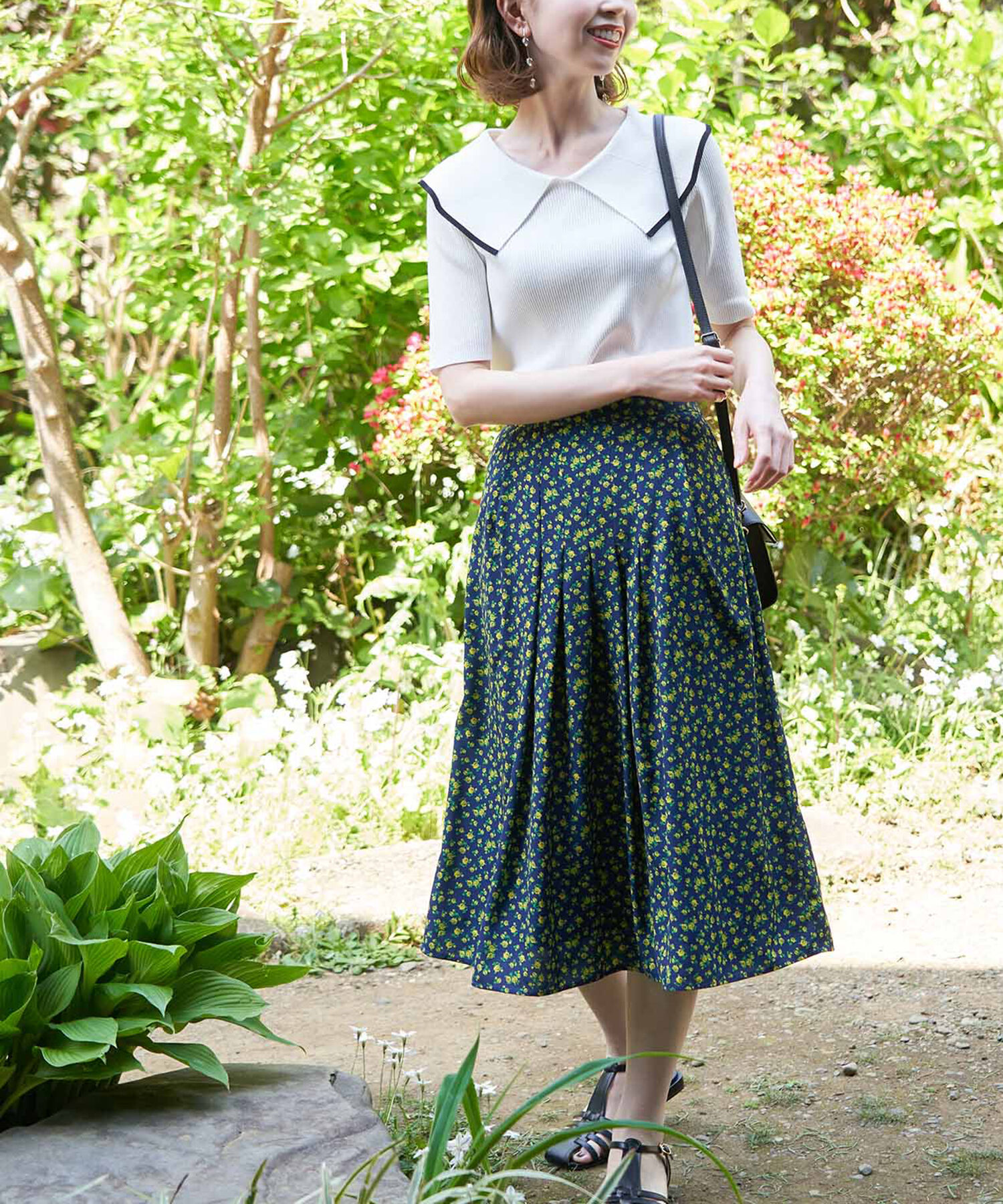 Rope&rsquo;Picnic「アデリアレトロ&times;ROPE' PICNIC/レトロ柄スカート」|スカート|