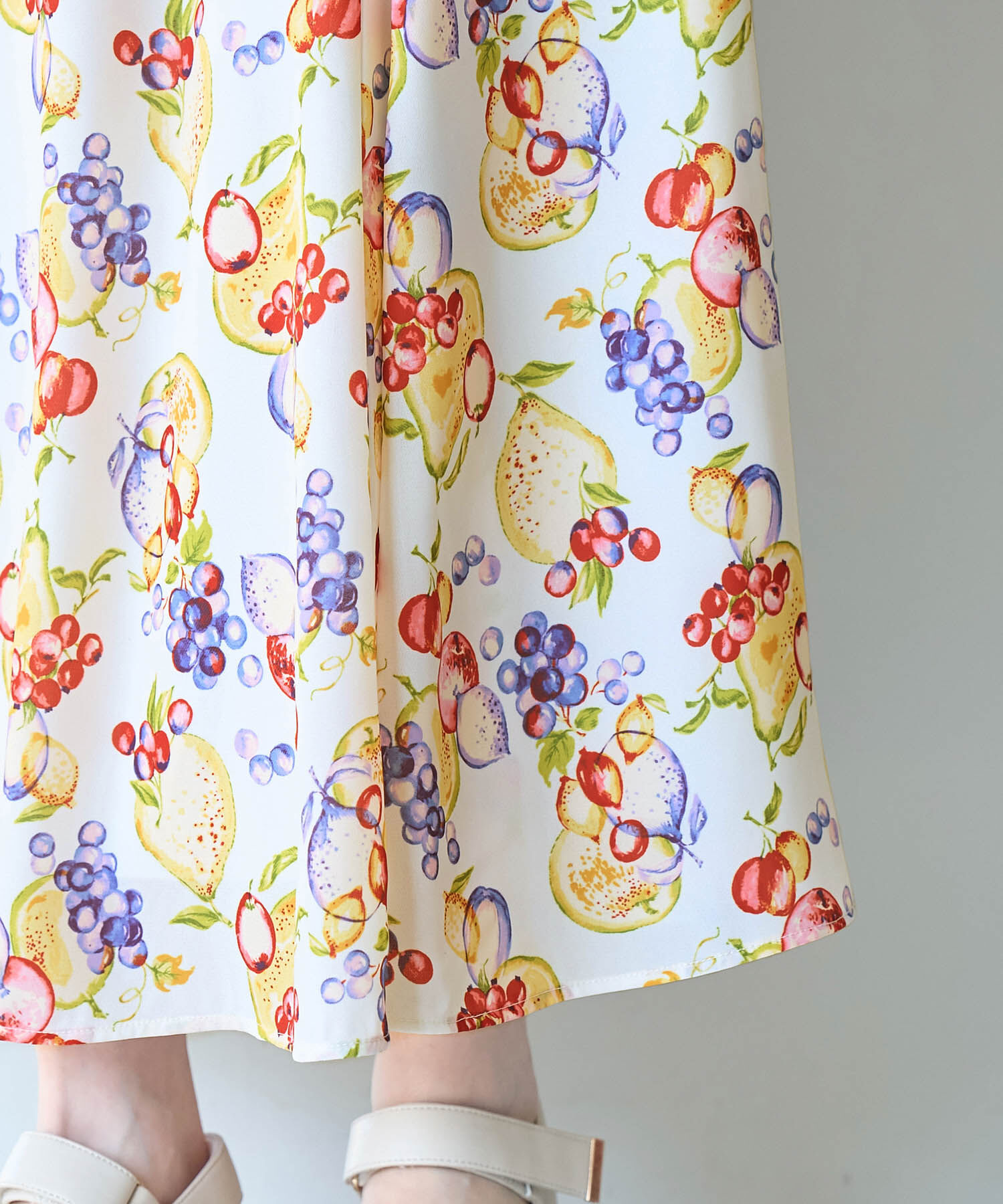 Rope&rsquo;Picnic「リンクコーデ/Tropical Fruits柄マーメイドスカート」|スカート|