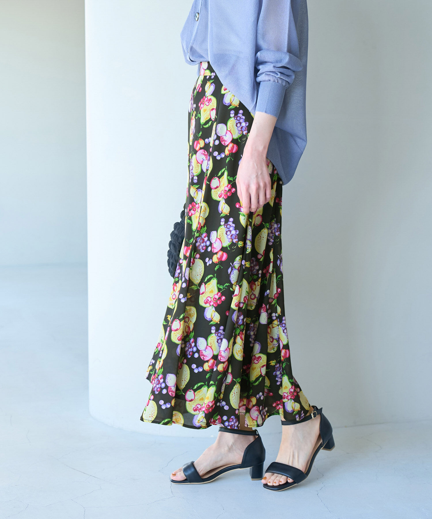 Rope&rsquo;Picnic「リンクコーデ/Tropical Fruits柄マーメイドスカート」|スカート|