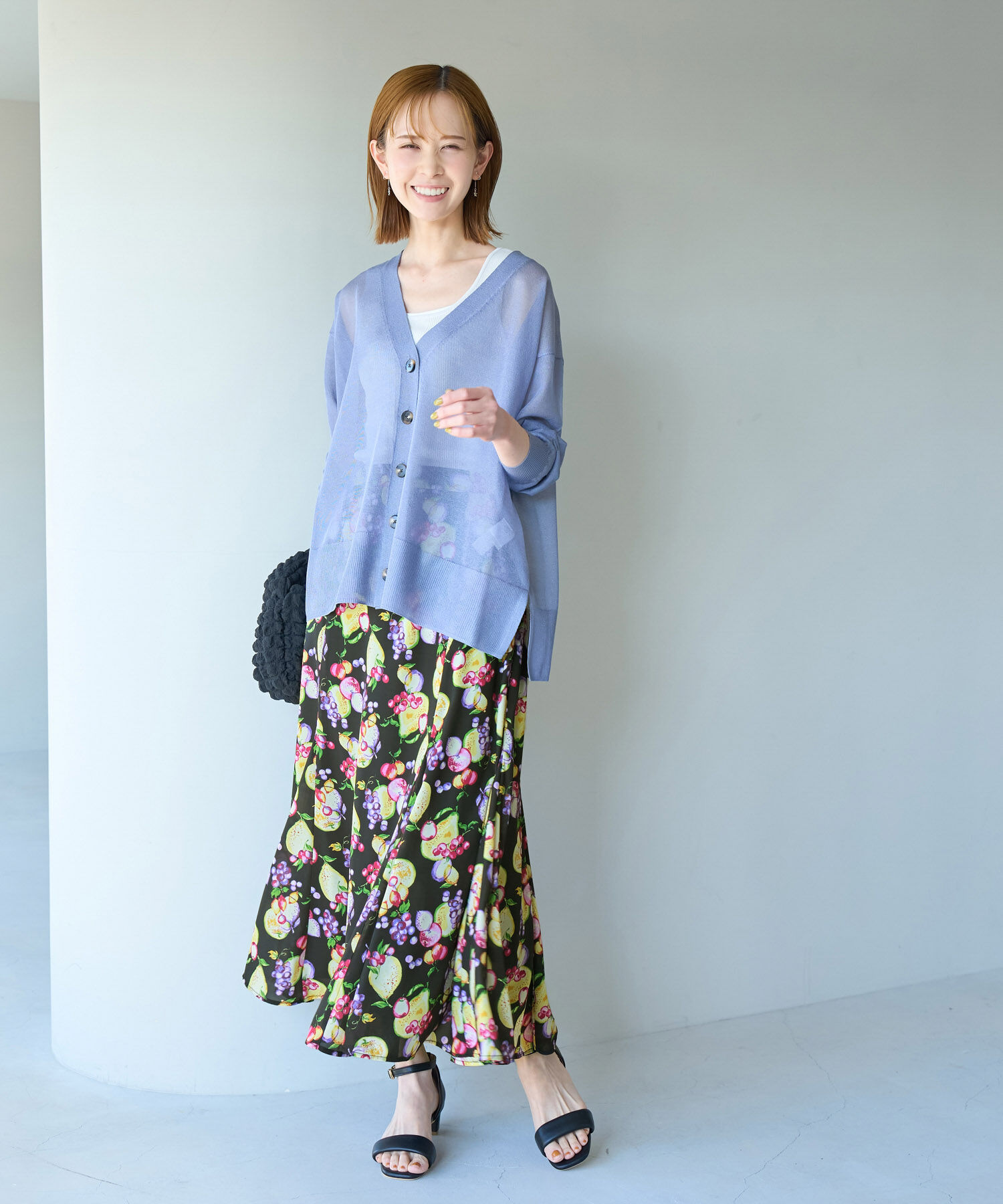 Rope&rsquo;Picnic「リンクコーデ/Tropical Fruits柄マーメイドスカート」|スカート|