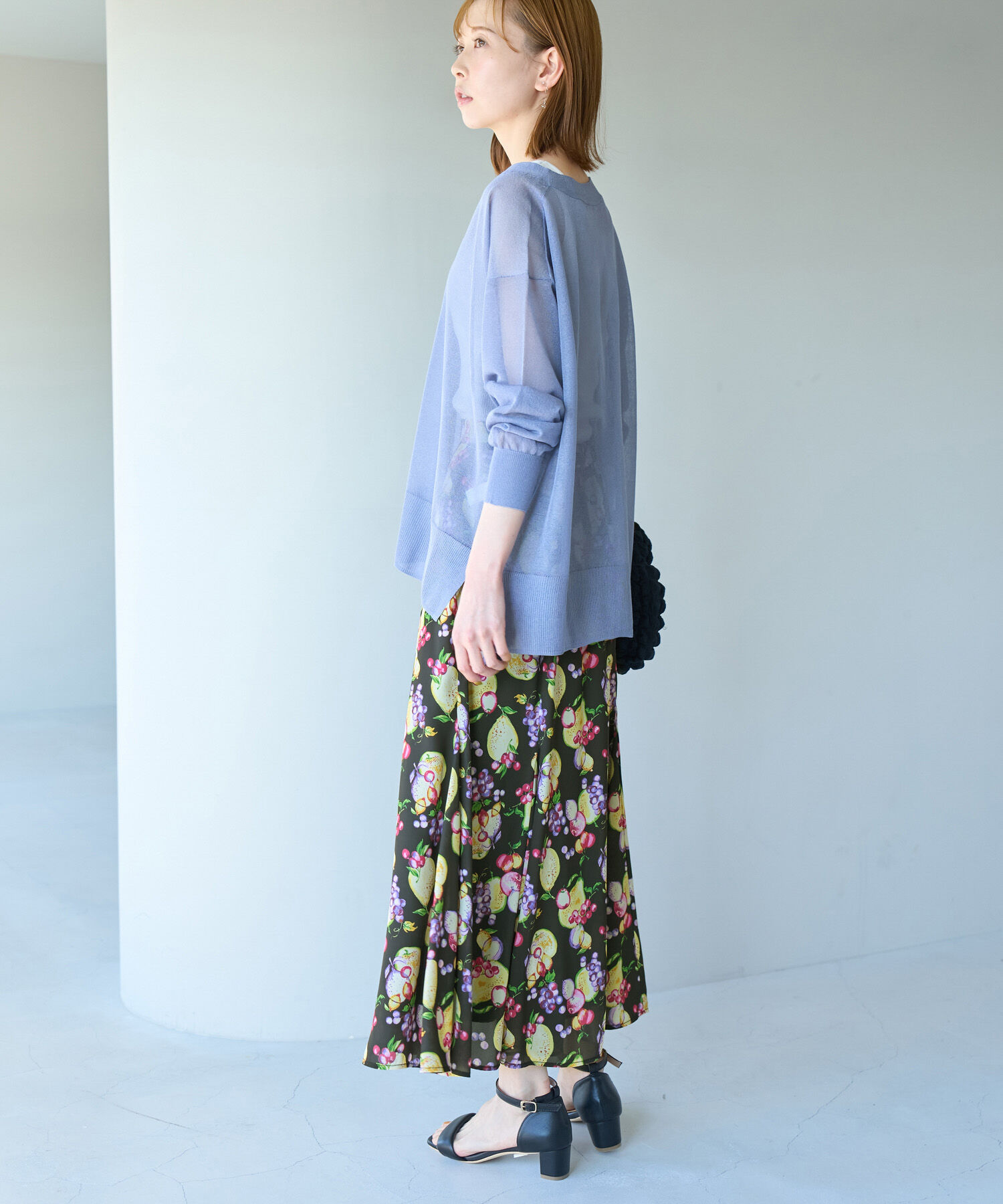 Rope&rsquo;Picnic「リンクコーデ/Tropical Fruits柄マーメイドスカート」|スカート|