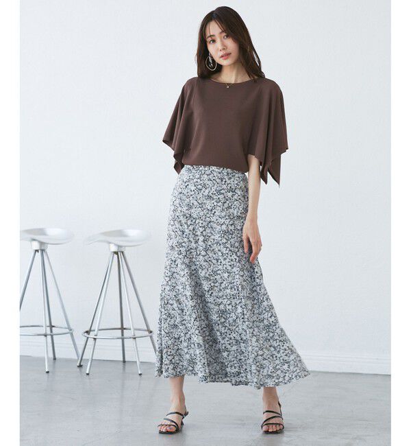 Rope&rsquo;Picnic「【UVカット・接触冷感・イージーケア】八方映えニット スカーフスリーブニットプルオーバー」|ニット・セーター|