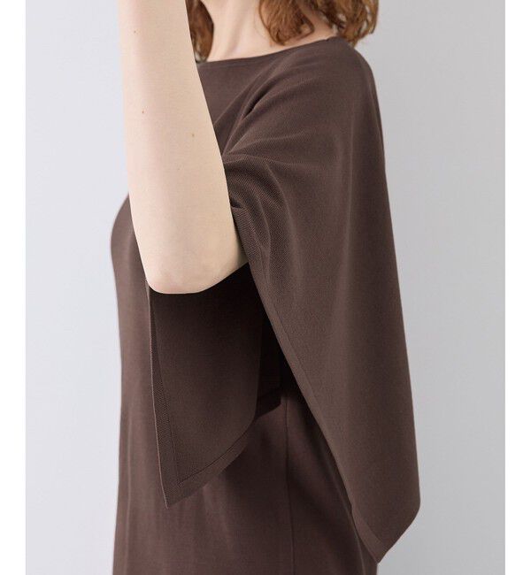 Rope&rsquo;Picnic「【UVカット・接触冷感・イージーケア】八方映えニット スカーフスリーブニットプルオーバー」|ニット・セーター|