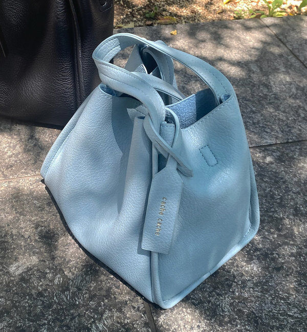  「【ベストセラーアイテム】ミニショルダー付ソフトレザー調ミニバッグ」|トートバッグ|