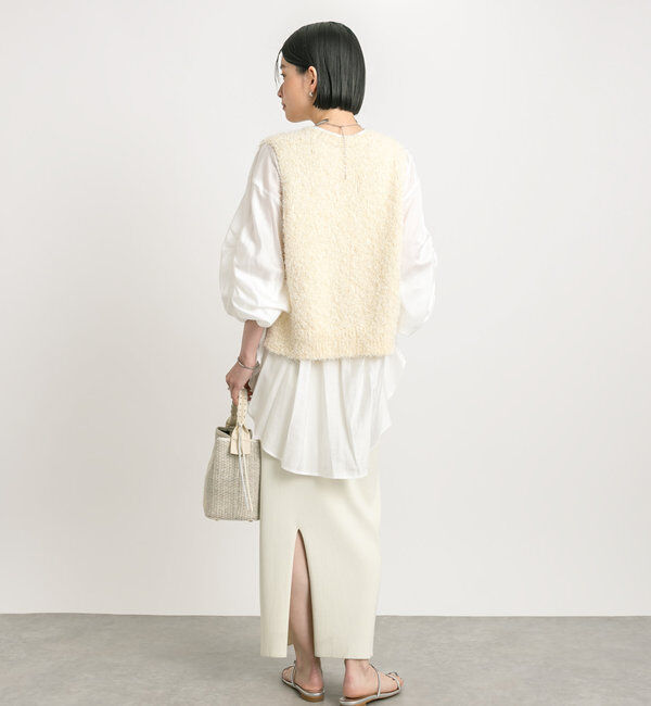  「【マイナス3kg/レビュー高評価☆】リブタイトスカート」|スカート|