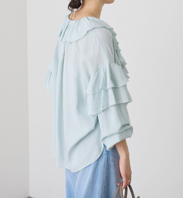  「予約【着映え】フリルディテールブラウス」|シャツ・ブラウス|