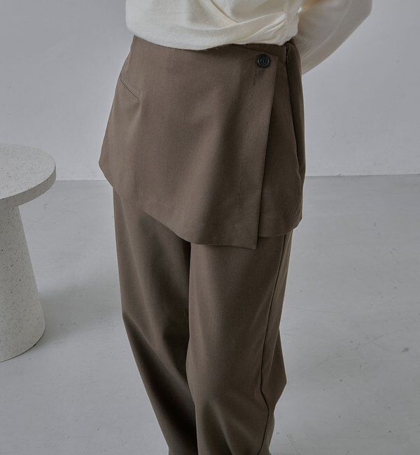  「【低身長サイズあり】ミニレイヤードパンツ」|チノ|