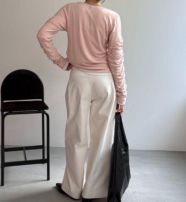  「インナーSET袖ギャザーヘンリーTシャツ」|Tシャツ・カットソー|