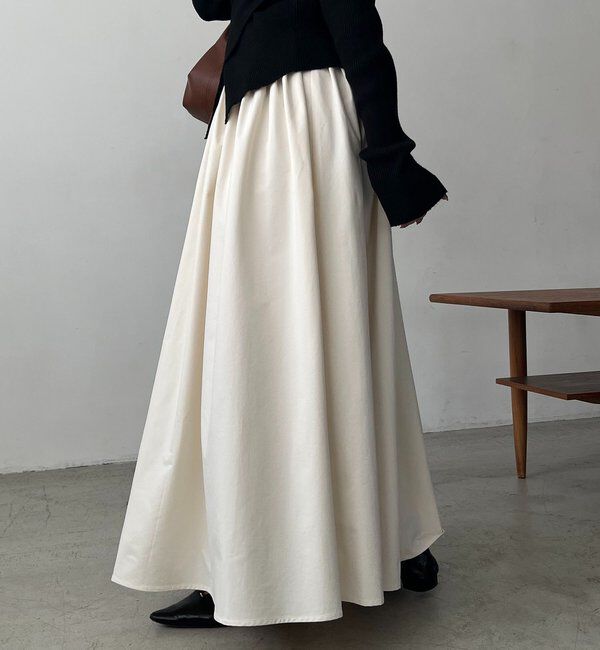  「【低身長サイズあり】タックフレアスカート」|スカート|