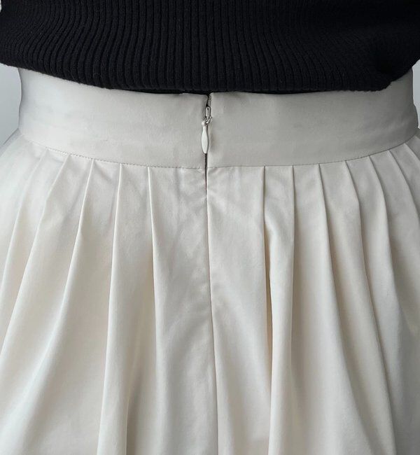  「【低身長サイズあり】タックフレアスカート」|スカート|