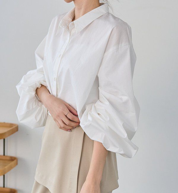  「袖バルーンクロップシャツ」|シャツ・ブラウス|