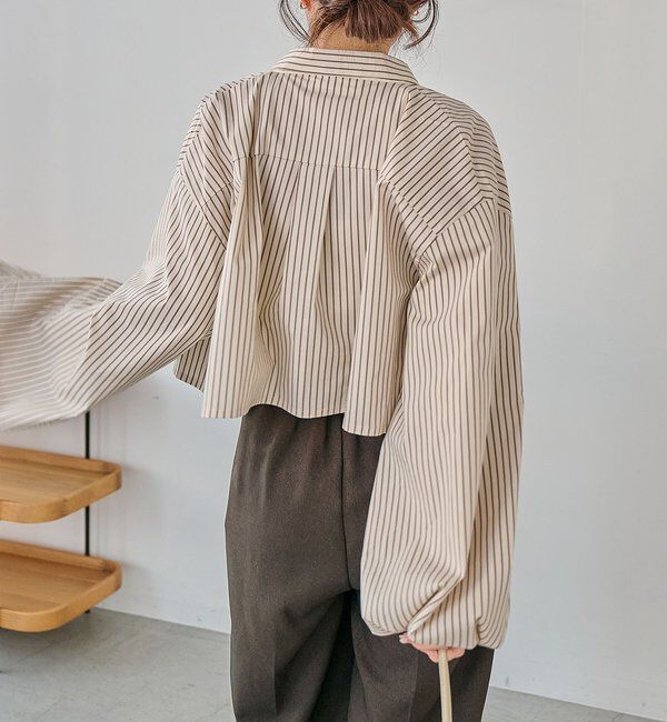  「袖バルーンクロップシャツ」|シャツ・ブラウス|
