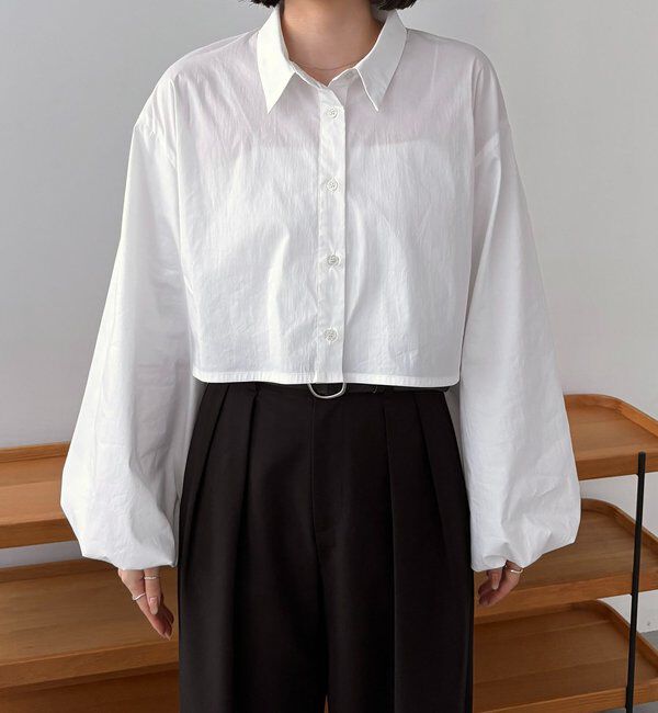  「袖バルーンクロップシャツ」|シャツ・ブラウス|
