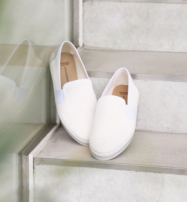 alfredoBANNISTER「【berevere別注】エラスティック サマースリッポン」|スニーカー|ホワイト