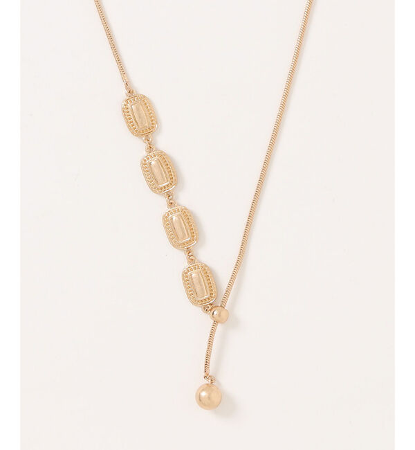 qualite「アンティークパーツラリエット」|ネックレス|ゴールド