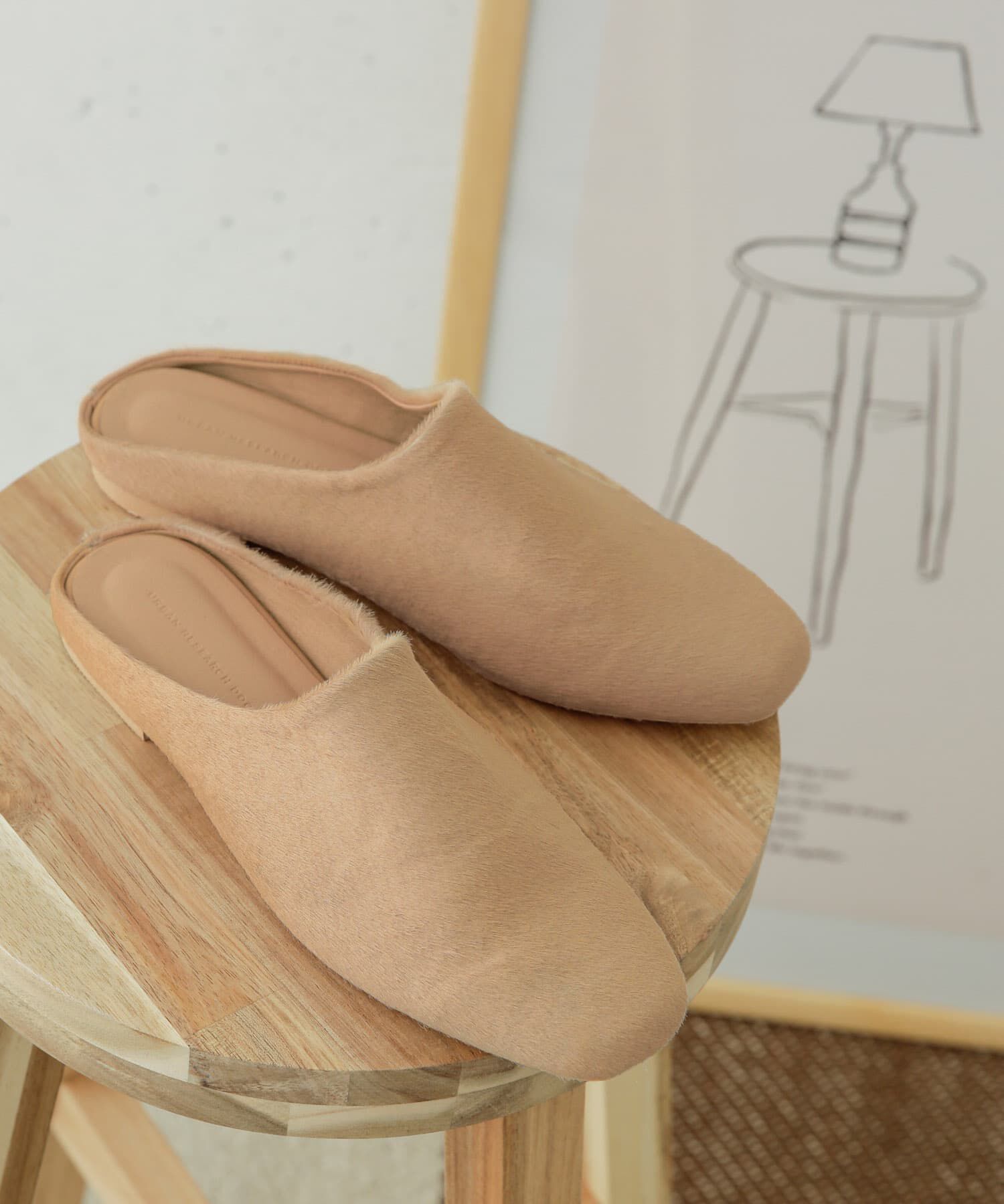 URBAN RESEARCH DOORS「ハラコスリッパ」|サンダル|ライトベージュ