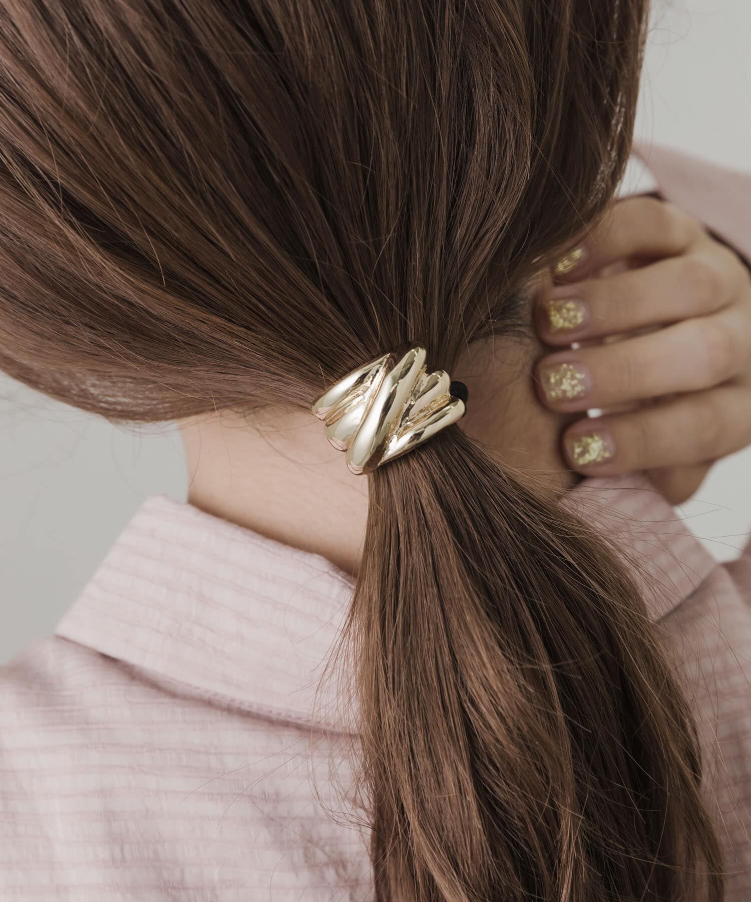 SMELLY「メタルラインヘアポニー」|ヘアゴム・シュシュ|