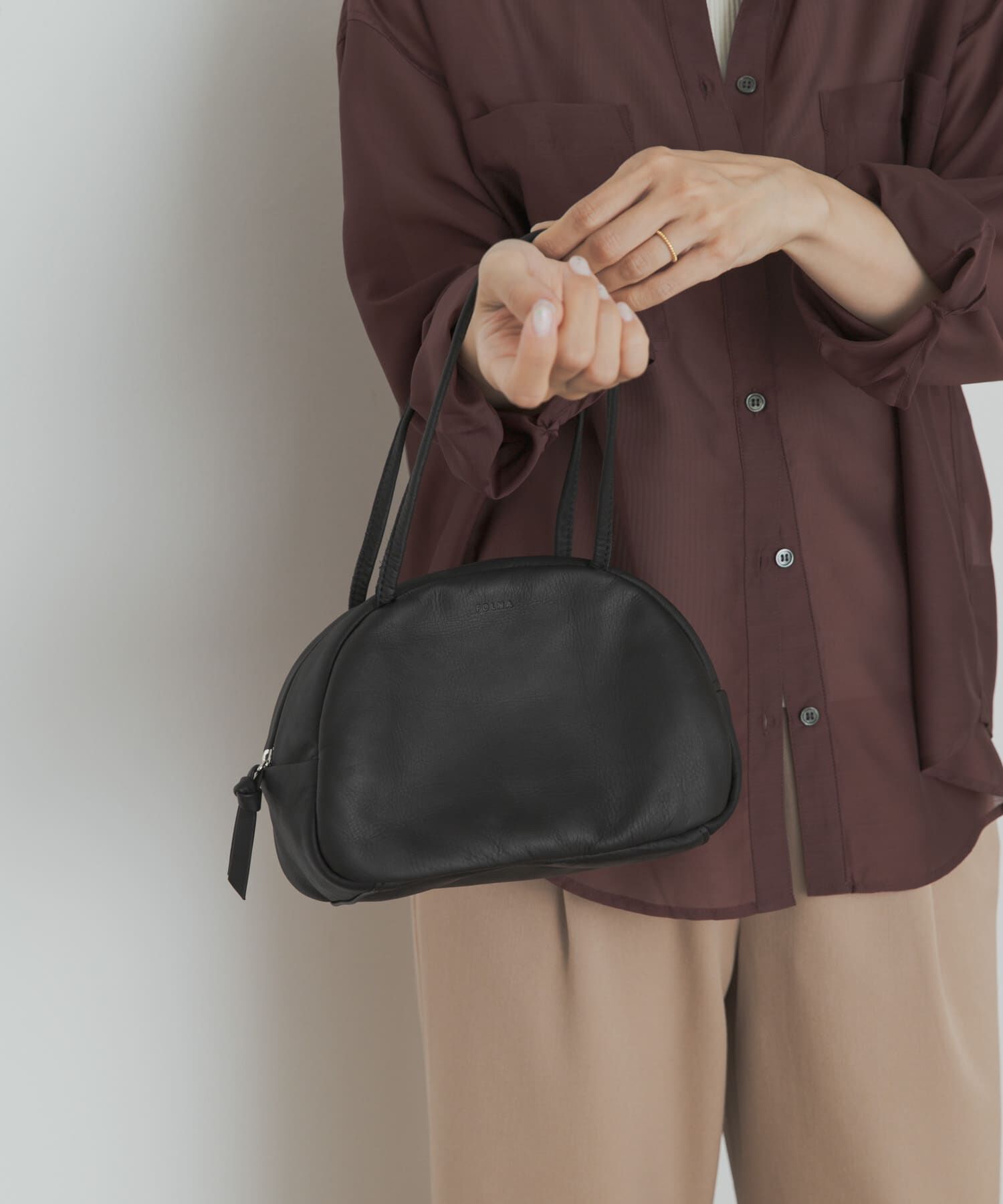 URBAN RESEARCH DOORS「Folna　ソフトレザーボストンバッグ」|ボストンバッグ|