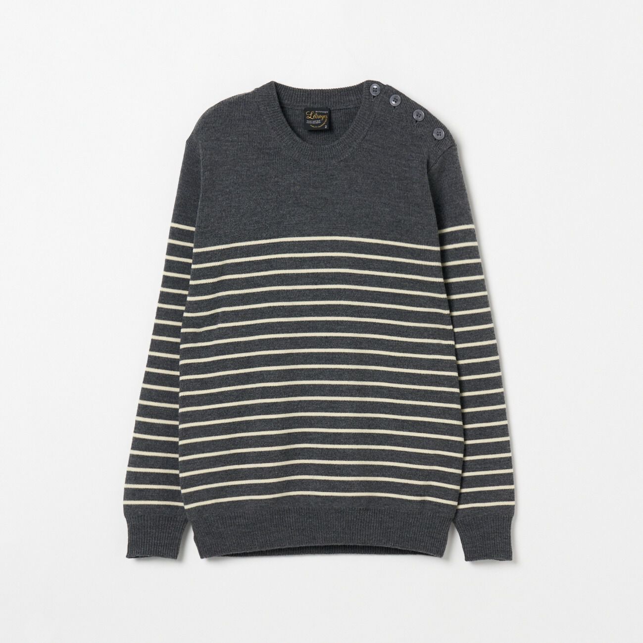  「Letroyes MARINE BORDER KNIT」|ニット・セーター|ミディアムグレー