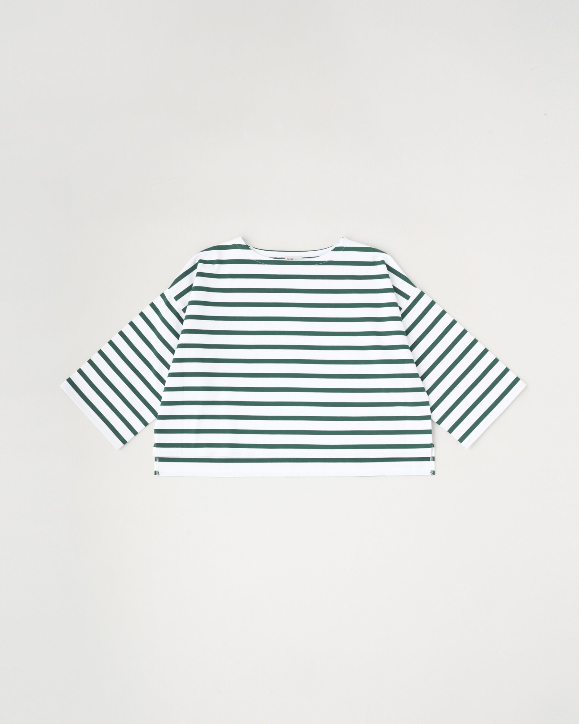 Traditional Weatherwear「LYNE WIDE SLEEVE」|Tシャツ・カットソー|ﾎﾜｲﾄ&times;ｸﾞﾘｰﾝ