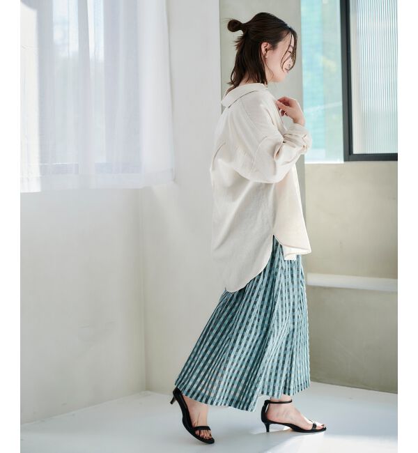 le.coeur blanc「ギンガムチェックギャザースカート」|スカート|