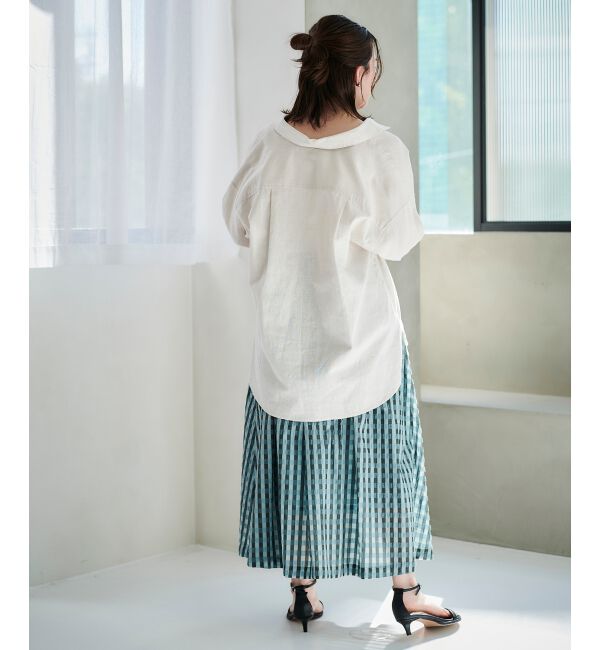 le.coeur blanc「ギンガムチェックギャザースカート」|スカート|